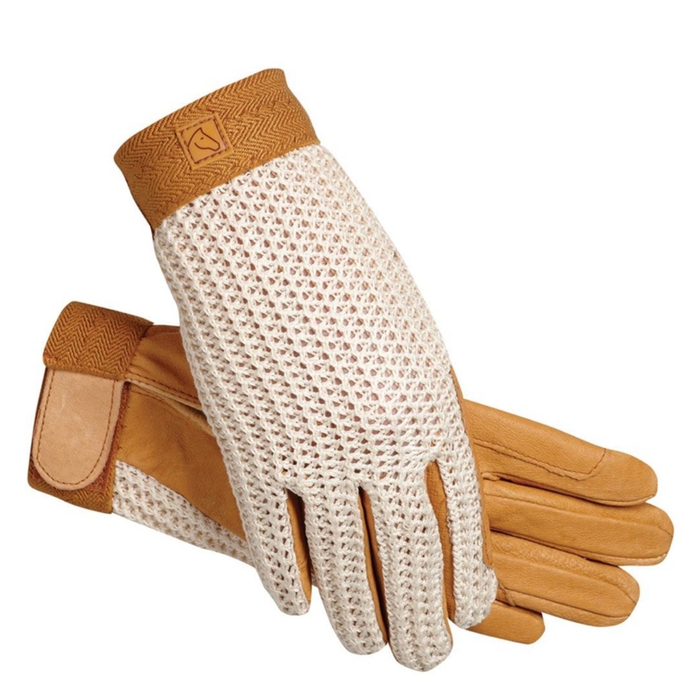 SSG Lycrochet Ultraflex Crochet Riding Gloves NWOT
